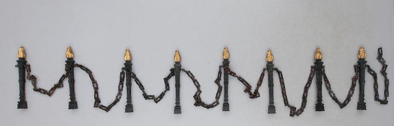 BALUSTRAD, 8 delar, järn, 1900-talets första hälft.