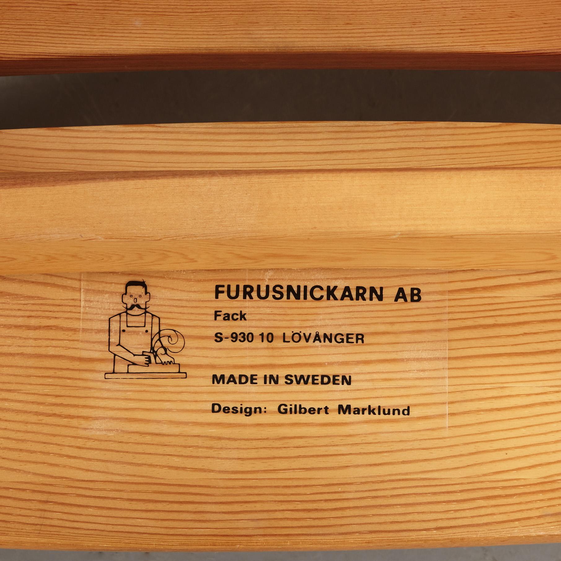 GILBERT MARKLUND, pall, Furusnickarn AB, formgiven 1969.