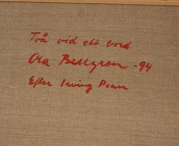 Ola Billgren, "Två vid ett bord (Efter Irving Penn)" 
Two at a Table (After Irwing Penn).