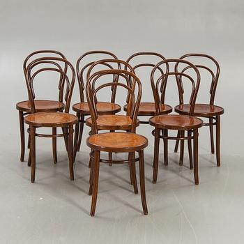 Chairs, 8 pcs, bentwood, first half of the 20th century.
