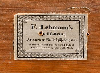 SPEGEL, F Lehmanns speilfabrik, Köpenhamn, 1800-talets andra hälft.
