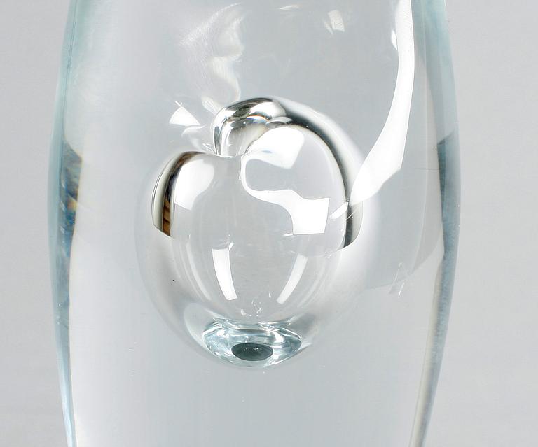 SKULPTUR, glas, "Orkide", sign Tapio Sarpaneva, Iittala, 2006, sign.