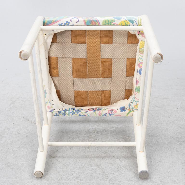 Josef Frank, a set of eight dining chairs, model B2238, Svenskt Tenn. second half of the 20th century.