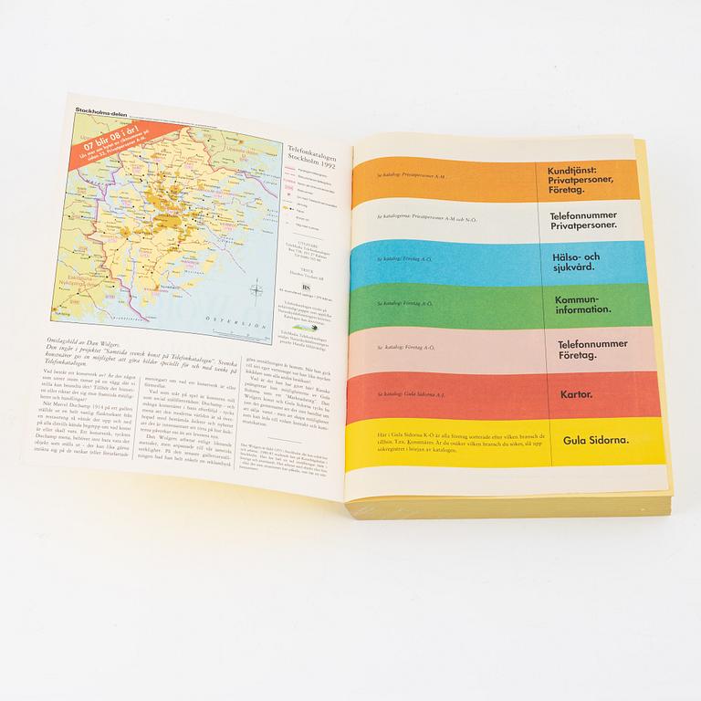 Dan Wolgers, telefonkatalogen 1992.