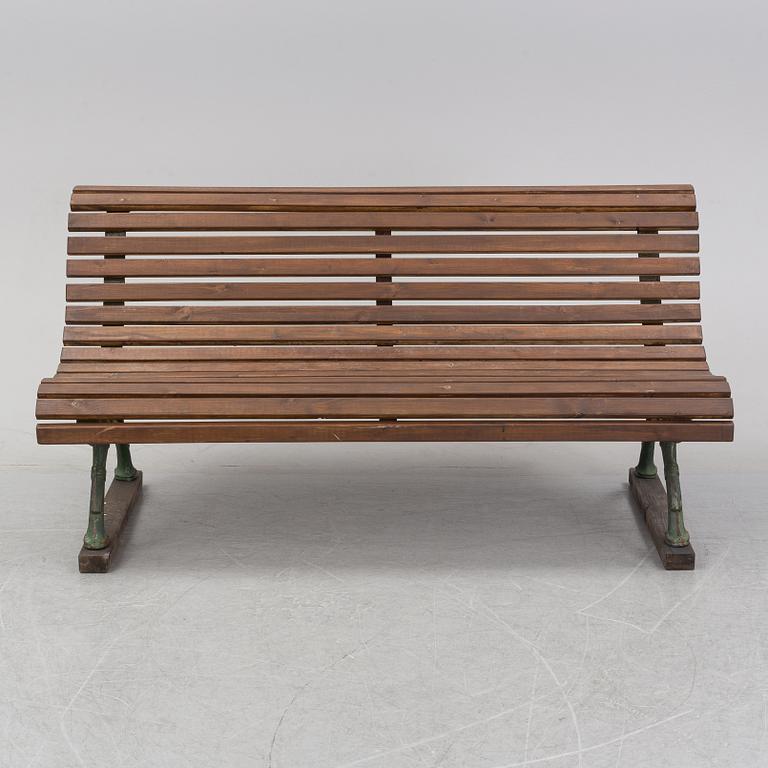 A garden sofa, circa 1900.