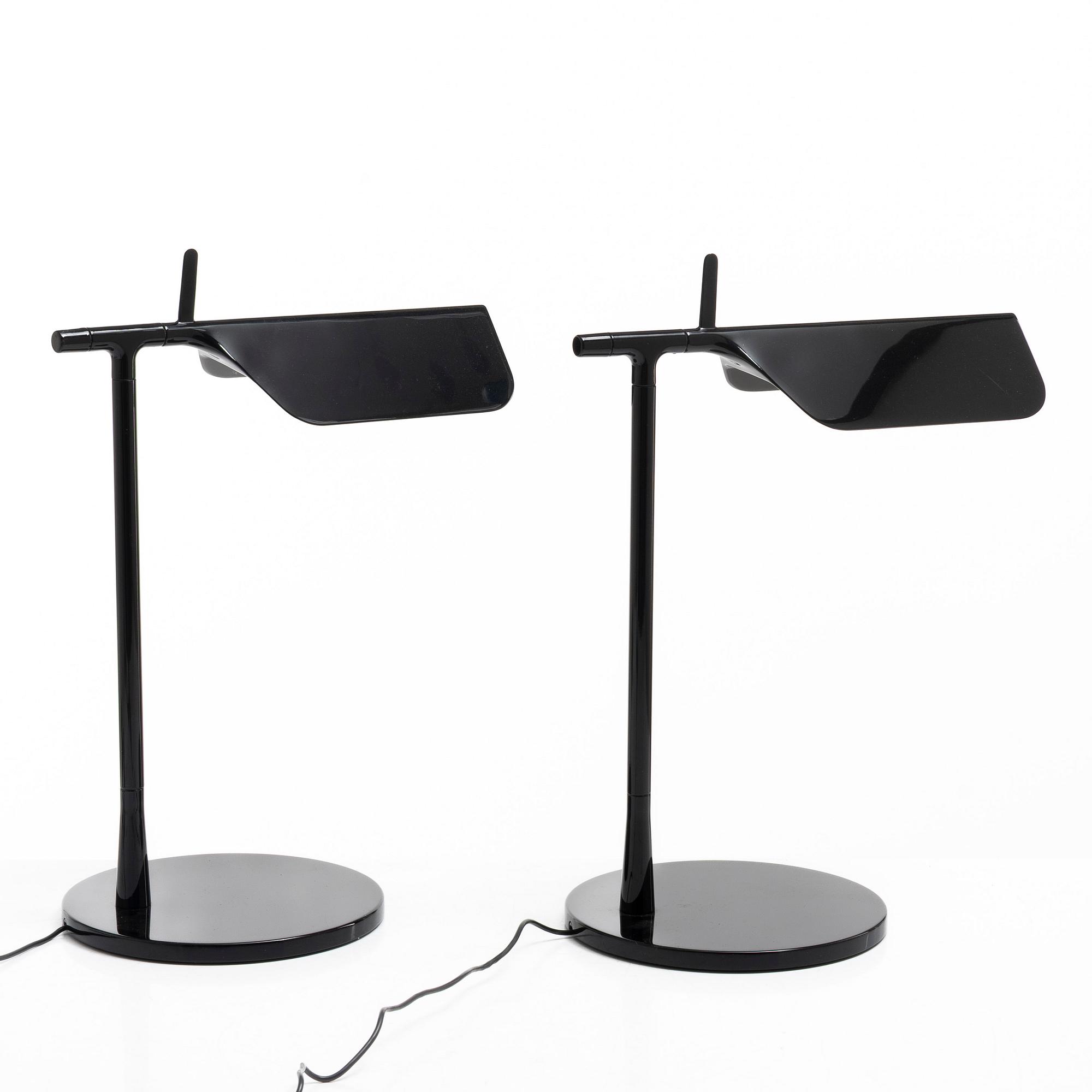 Table lamps, a pair, "Tab T", Flos.