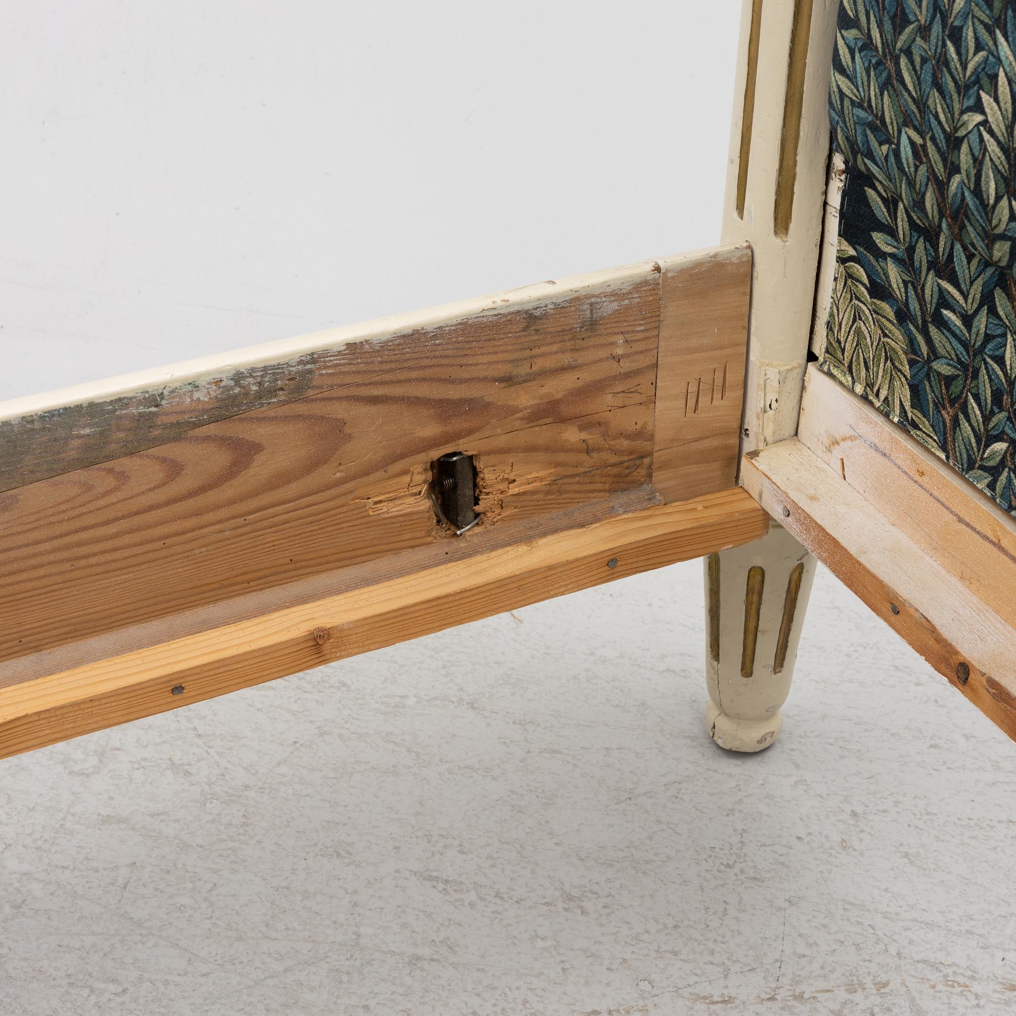 A Gustavian style bed, Sweden, mid 20th century.