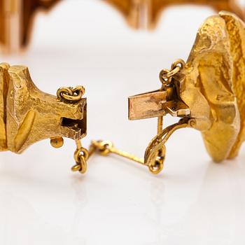 Björn Weckström, "Borealis", a 14K gold bracelet. Lapponia 1974.