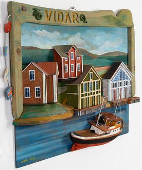 Anders Åberg, väggskulptur, signerad.