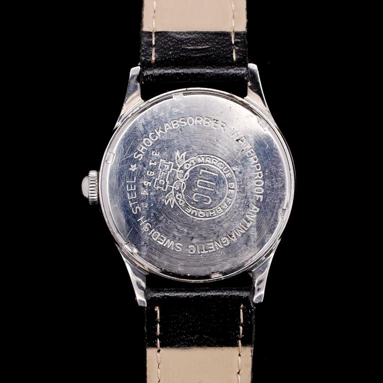 ARMBANDSUR, stål, LUC, 1900-talets mitt.