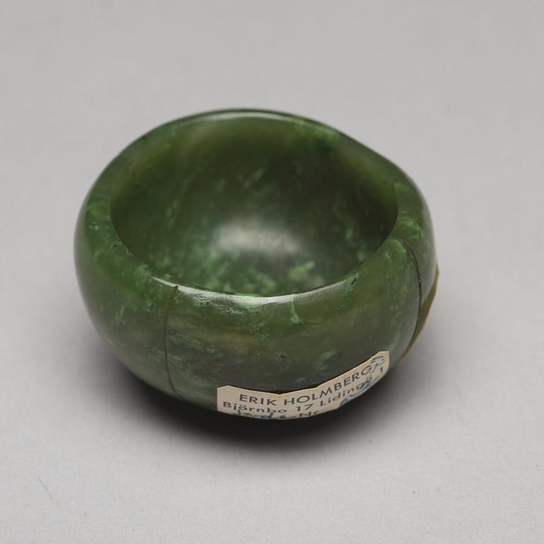 A group of four nephrite objects, Qing dynasty or older.