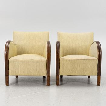 Armchairs, a pair, functionalism, 1930s/40s.
