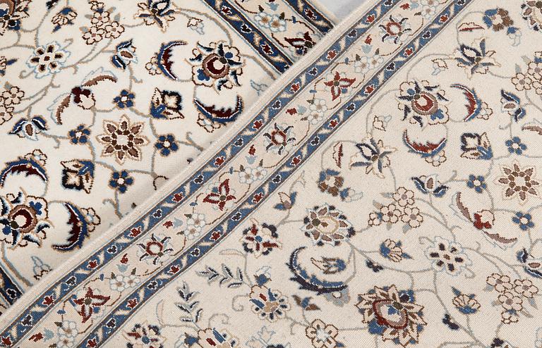 A part silk Nain, runner so called 9 LAA, ca 290 x 75 cm.