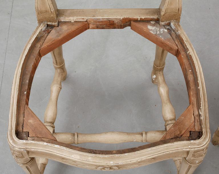 STOLAR, 2 st, snarlika, gustavianska, ca 1780.