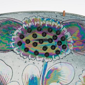 Birger Kaipiainen, dekorationsfat, stengods, signerad Kaipiainen Arabia.