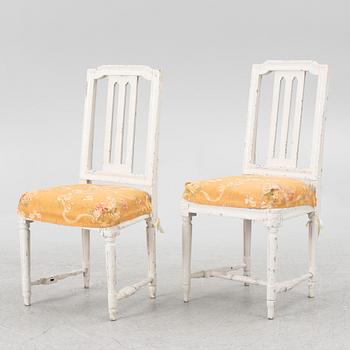 Stolar, ett par, sent 1700-tal. Gustavianska.