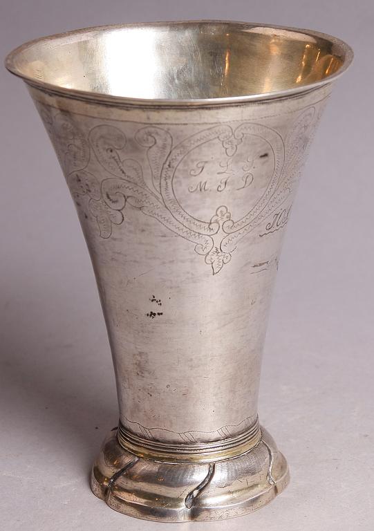 BÄGARE, silver. C.F.Seseman, Arboga 1795. Ca 330 g.