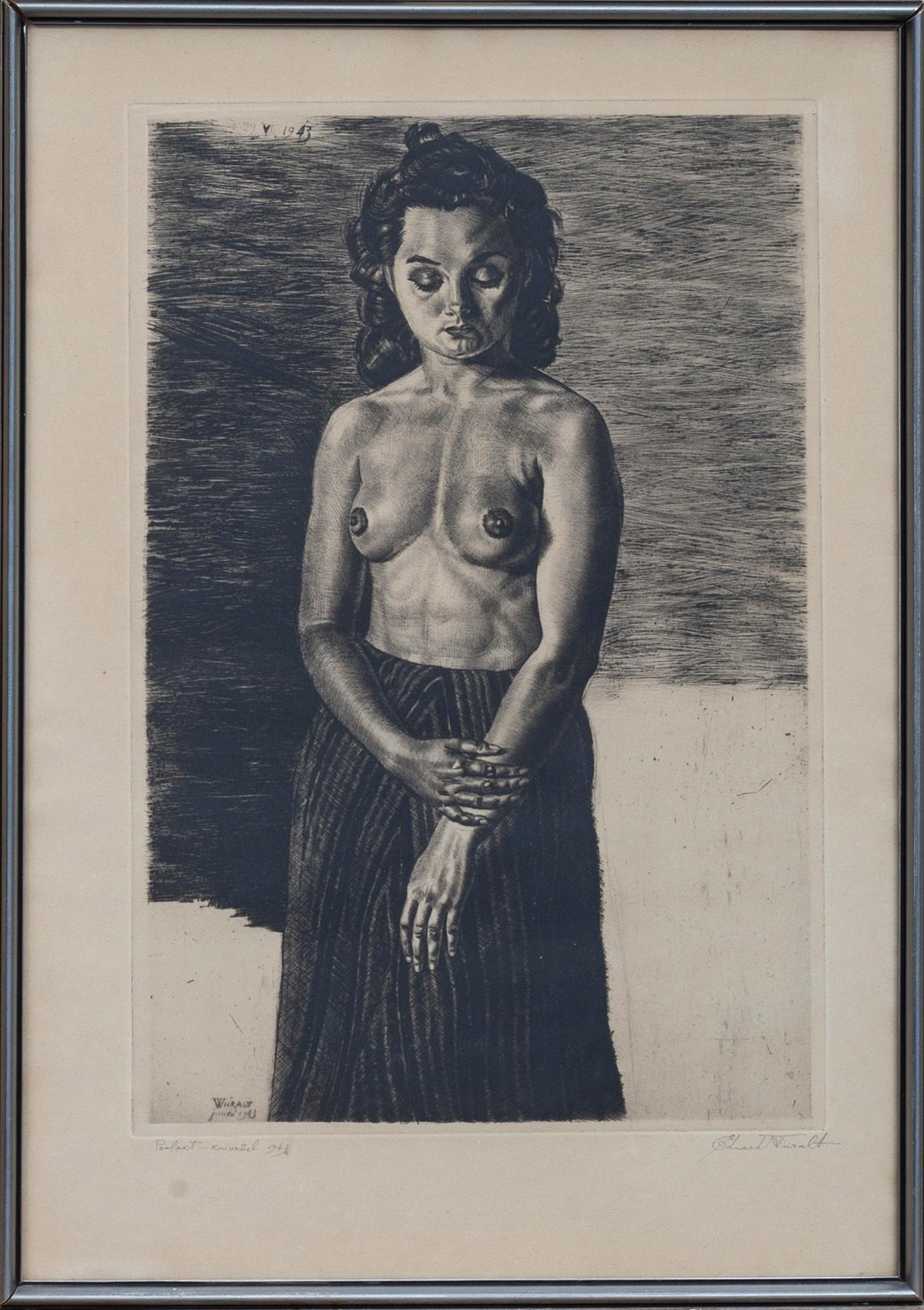 EDUARD WIIRALT, etsning, signerad och daterad 1943.