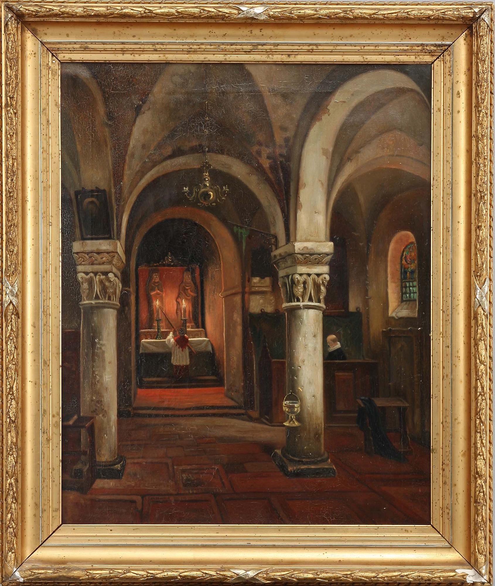 HULDA BENDZ, tillskriven, olja på duk, 1800-tal.