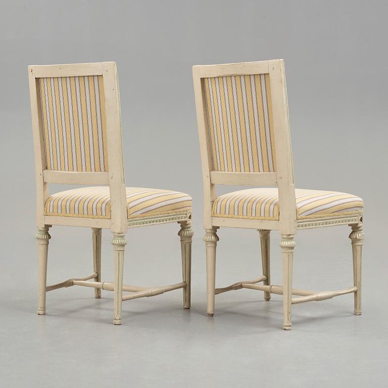 A pair of Gustavian chairs by J Hammarström.