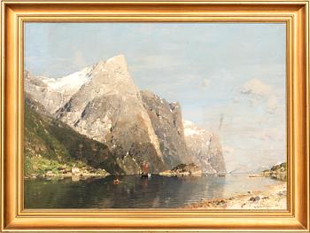 Georg Anton Rasmussen, olja på duk, signerad 1887,