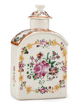 209. A famille rose tea caddy, Qing dynasty, Qianlong (1736-95).