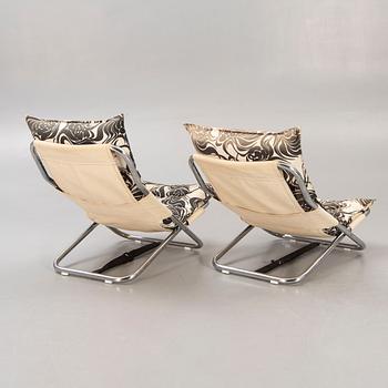 Armchairs, a pair, "Viggen", Värnamo Sängkläder AB, 1970s.