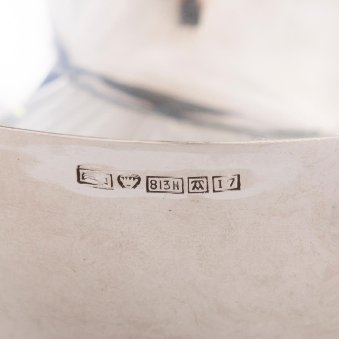 ANNA-GRETA EKER, SOKERIKKO ja KERMAKKO, 813 hopeaa, mahonkia.  Auran Kultaseppä, Turku 1962.