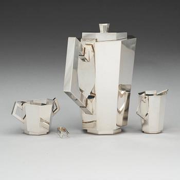 A four pcs sterling tea service, by Albrecht, Lund 1956.