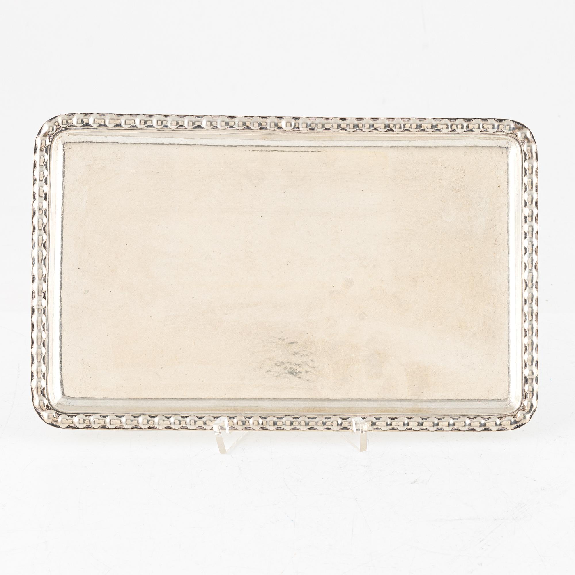 A Swedish SilverTray, mark of K Anderson, Stockholm 1917.