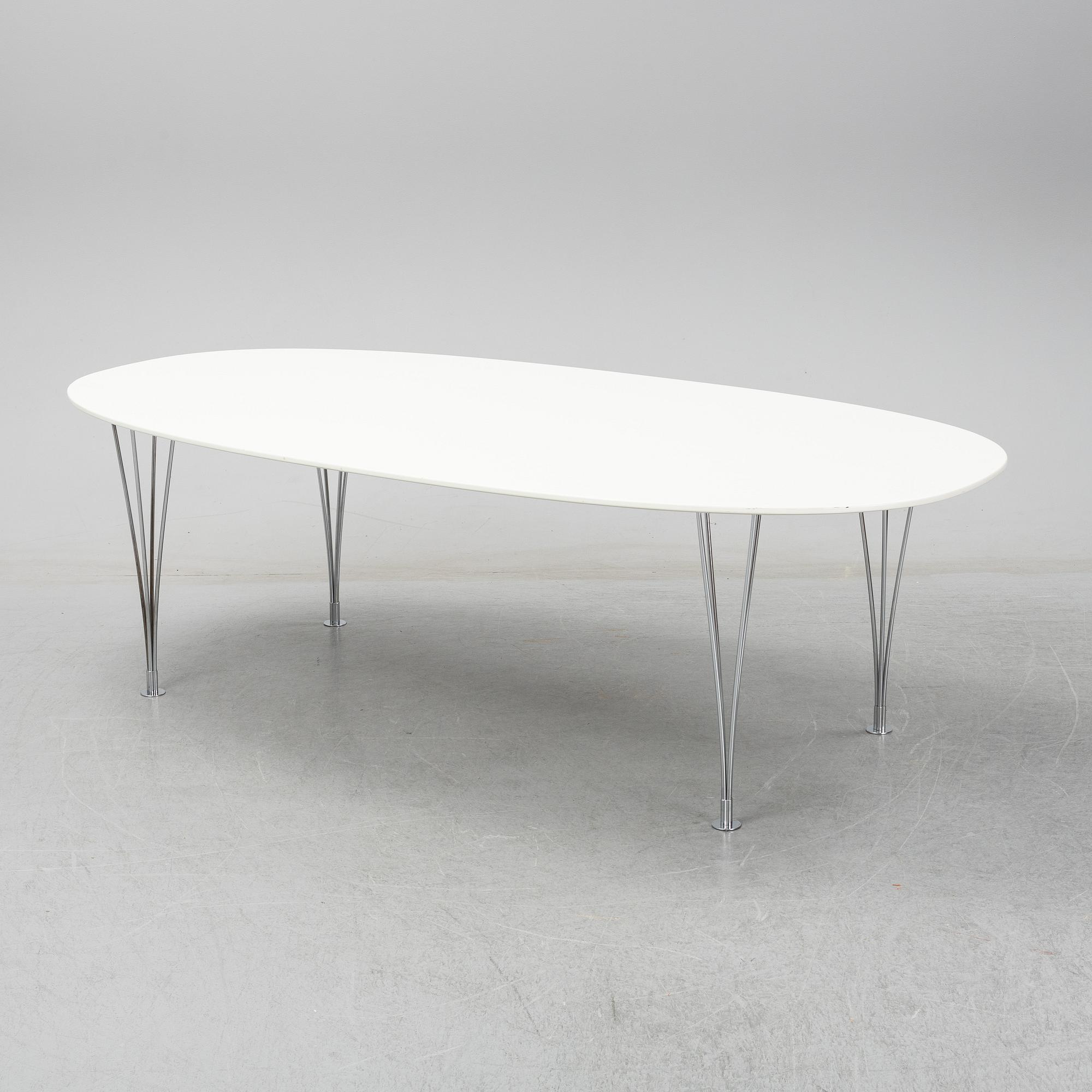 A 'Superellips' table by Piet Hein & Bruno Mathsson by Mathsson International, Värnamo.