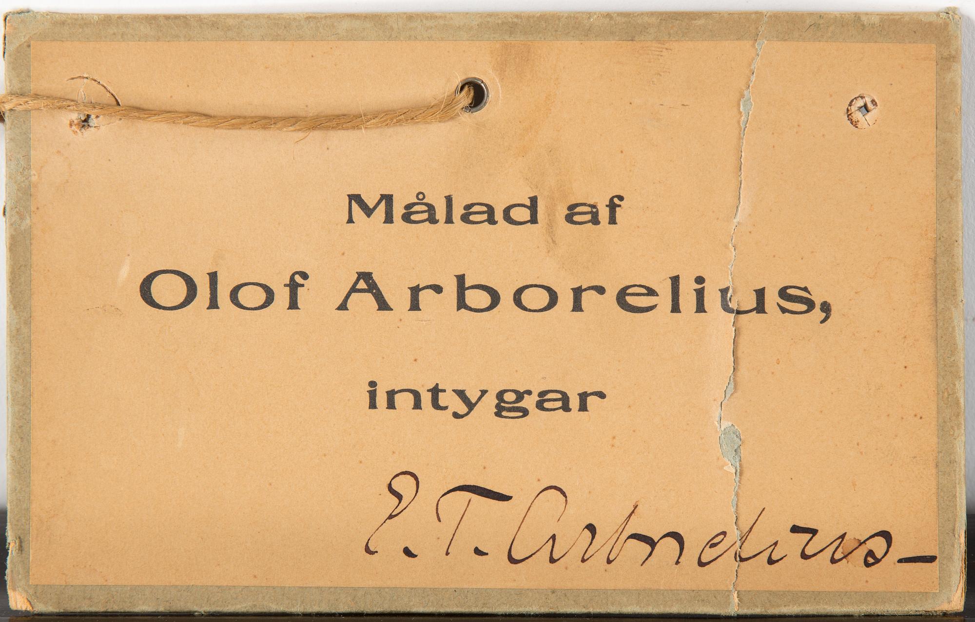 OLOF ARBORELIUS, oil on relined canvas, signed in monogram.