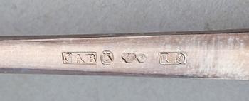 BESTICK, 19 st, silver, bl a Boheme, 1900-talets andra hälft.  Total vikt ca 208 g.