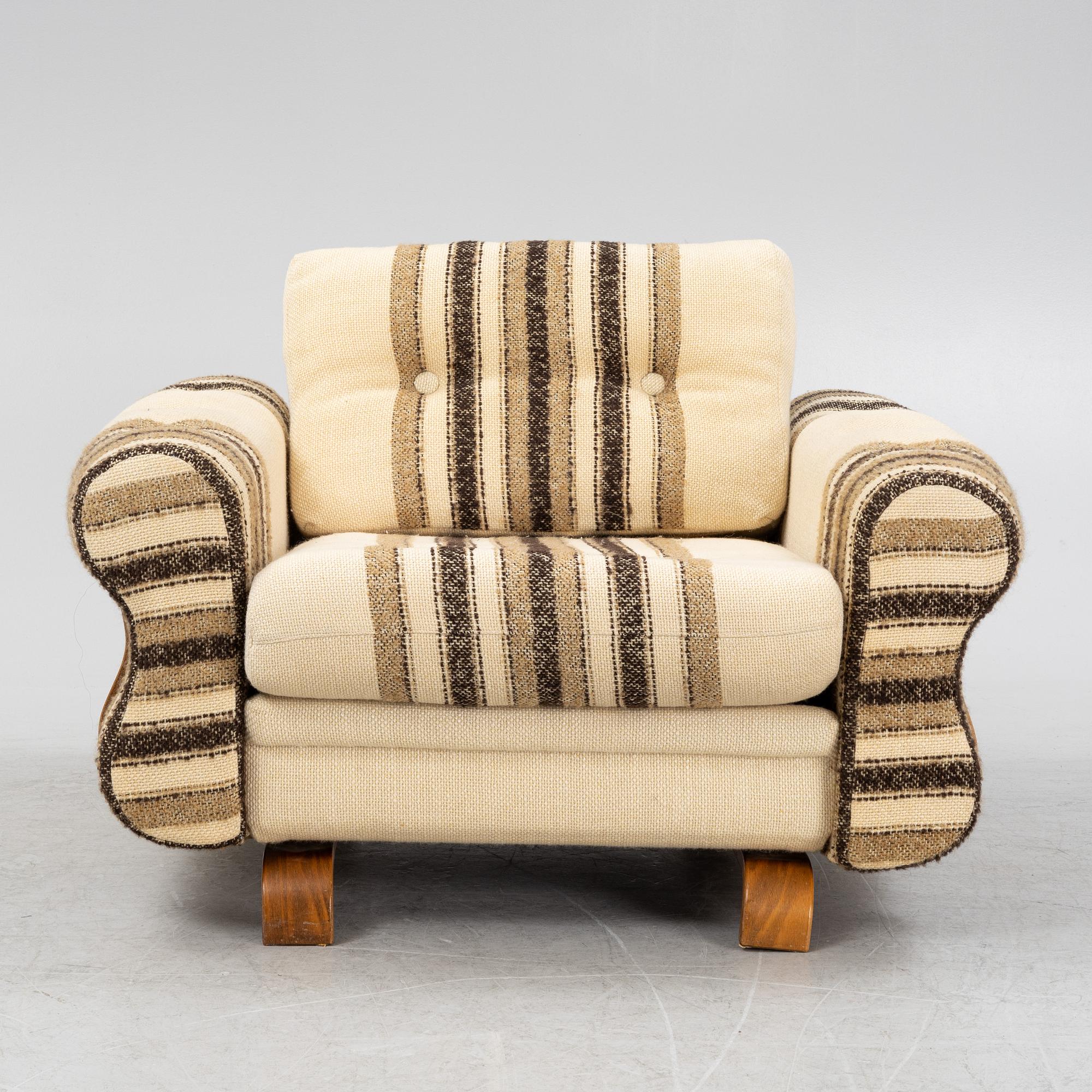 Soffa samt fåtölj, 1970-tal.