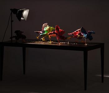 Nathalie Djurberg & Hans Berg, "A Thief Caught in the Act (Flock of Birds)".