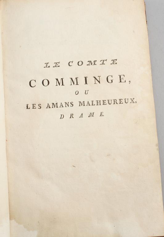 BÖCKER, 6 st, bl a "Les epreuves du sentiment...", 1700- och 1800-tal.