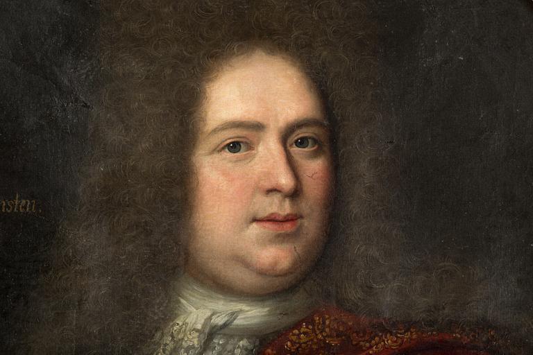 MARTIN MIJTENS D.Ä, tillskriven. Porträtt. Oval, duk.