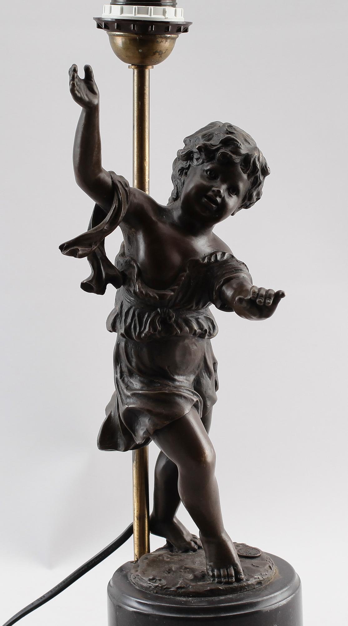 BORDSLAMPA, patinerad brons, samtida.