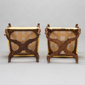 Two similar late Baroque French armchairs, first half of the 18th century.
