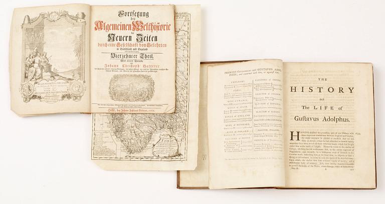 BOKPARTI OM HISTORIA, 27 vol, bla "Utkast till Helsinglands och Helsinge...Regemente.." av CP. Ström, Stockholm 1828.