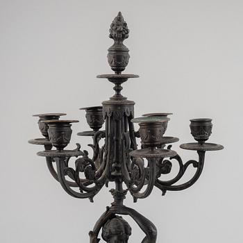 A pair of Empire style candelabras, second half of the 19th century.