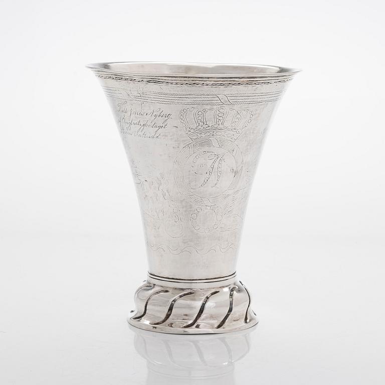 A Swedish silver beaker by Anders Johan Lignell, Sundsvall, 1800.
