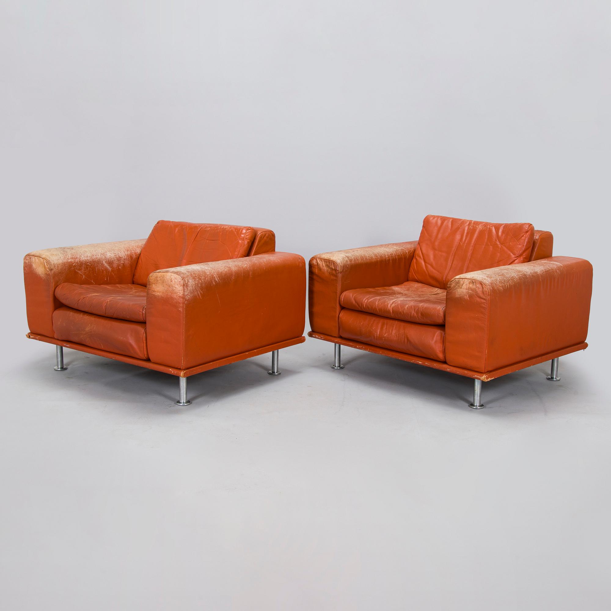 Yrjö Kukkapuro, nojatuoleja, pari, "Variaatio", tilaustyö, Haimi, 1970-luvun loppu.