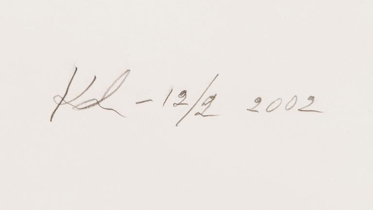 KUUTTI LAVONEN, akvarell, signerad och daterad 12/2 2002.