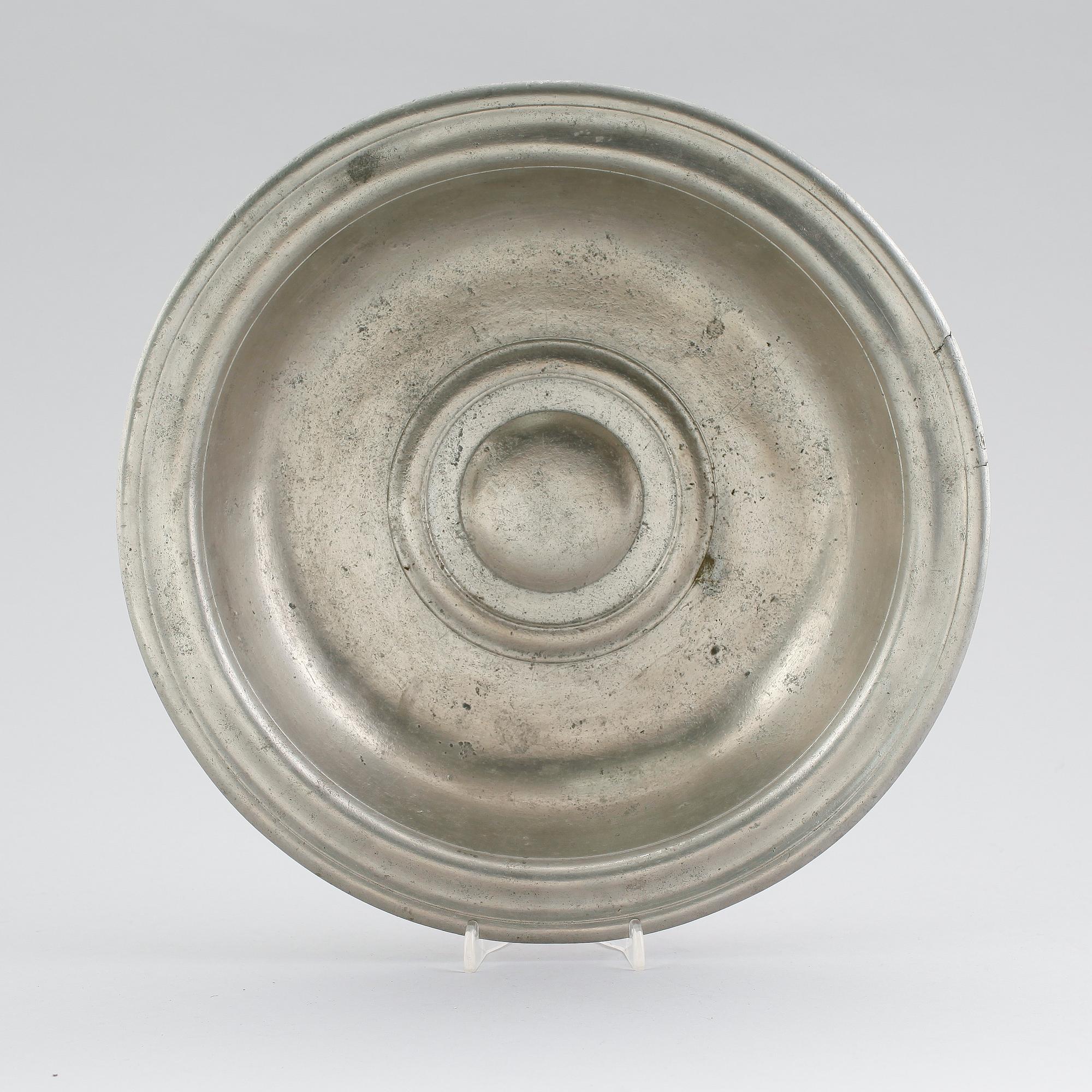 DOPSKÅL, tenn, Petter Åberg, Stockholm 1759.