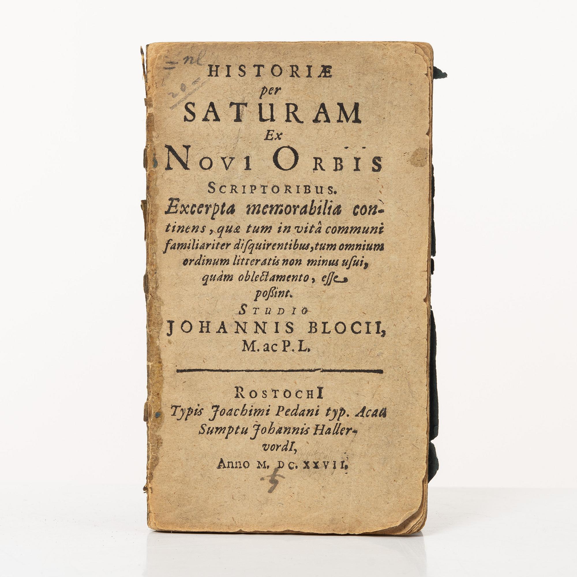 Rare Americana, 1627.