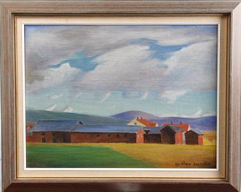 SUNDIN, GUSTAV. Olja på pannå. Sign.