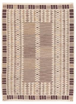 408. Barbro Nilsson, a carpet, 'Salerno grå', ('Kristianstad'), flat weave, c. 259 x 189 cm, signed AB MMF BN.