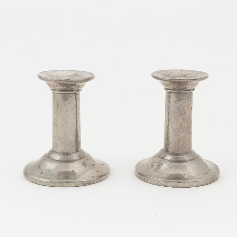 A Dragsted, a pair of similar pewter candlesticks, first half of the 20th century.