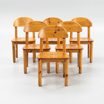 Rainer Daumiller, a set of 6 pine chairs, Denmark, late 20th century.